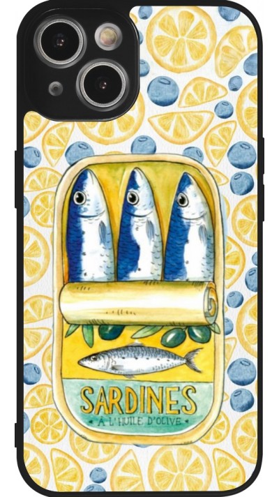 iPhone 14 Case Hülle - Silikon schwarz Sardines in oil 2026