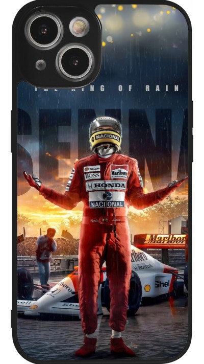 iPhone 14 Case Hülle - Silikon schwarz Senna The King of Rain