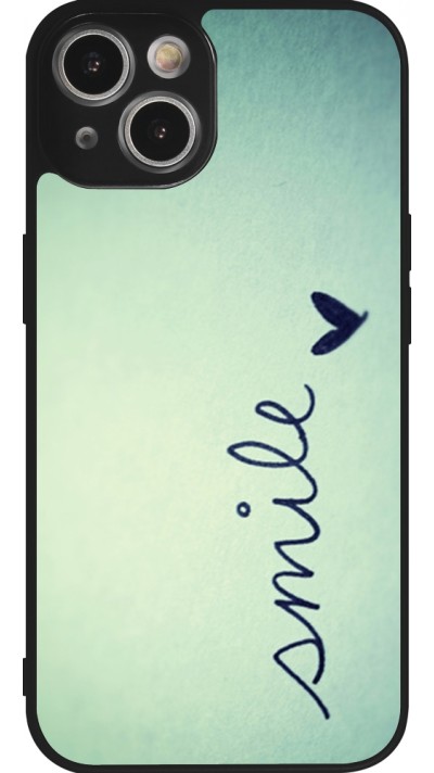 iPhone 14 Case Hülle - Silikon schwarz Smile