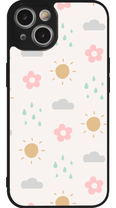 iPhone 14 Case Hülle - Silikon schwarz Spring 23 weather