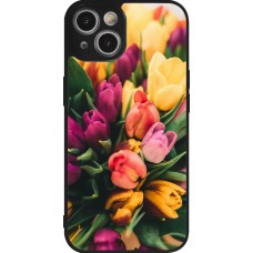 iPhone 14 Case Hülle - Silikon schwarz Bouquet of tulips 2026