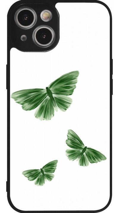 iPhone 14 Case Hülle - Silikon schwarz Butterflies 2026