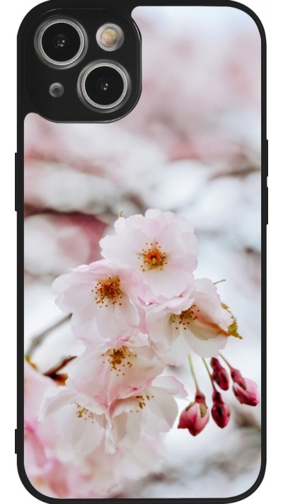 iPhone 14 Case Hülle - Silikon schwarz Cherry tree 2026