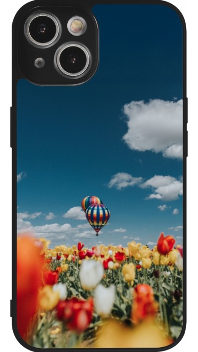 iPhone 14 Case Hülle - Silikon schwarz Hot air balloon 2026