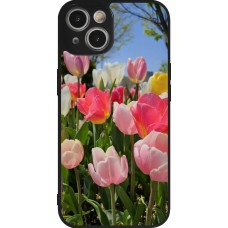 iPhone 14 Case Hülle - Silikon schwarz Tulips 2026