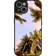 iPhone 14 Case Hülle - Silikon schwarz Summer 2023 palm tree vibe
