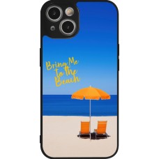 iPhone 14 Case Hülle - Silikon schwarz Summer 2025 Bring me to the beach