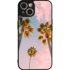 iPhone 14 Case Hülle - Silikon schwarz Summer 2025 Palmiers