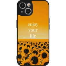 iPhone 14 Case Hülle - Silikon schwarz Summer 2026 Enjoy your life