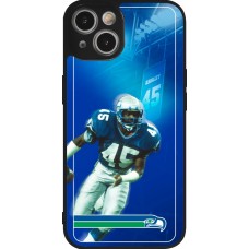 iPhone 14 Case Hülle - Silikon schwarz Super Bowl 26 Seattle 1
