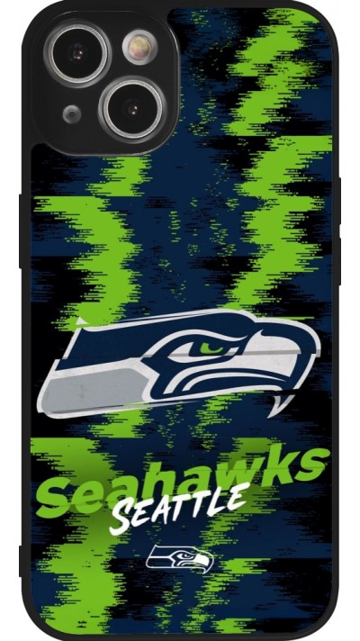 iPhone 14 Case Hülle - Silikon schwarz Super Bowl 26 Seattle 2
