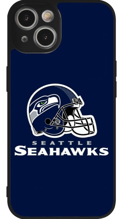 iPhone 14 Case Hülle - Silikon schwarz Super Bowl 26 Seattle 3