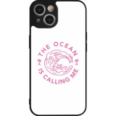 iPhone 14 Case Hülle - Silikon schwarz The Ocean is calling me