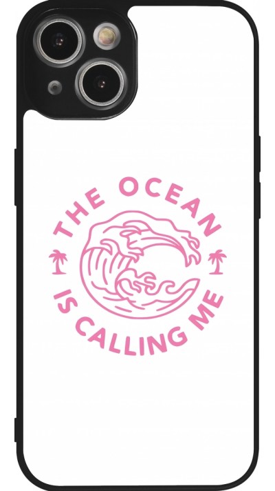 iPhone 14 Case Hülle - Silikon schwarz The Ocean is calling me