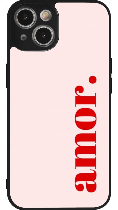 iPhone 14 Case Hülle - Silikon schwarz Valentine 2024 amor