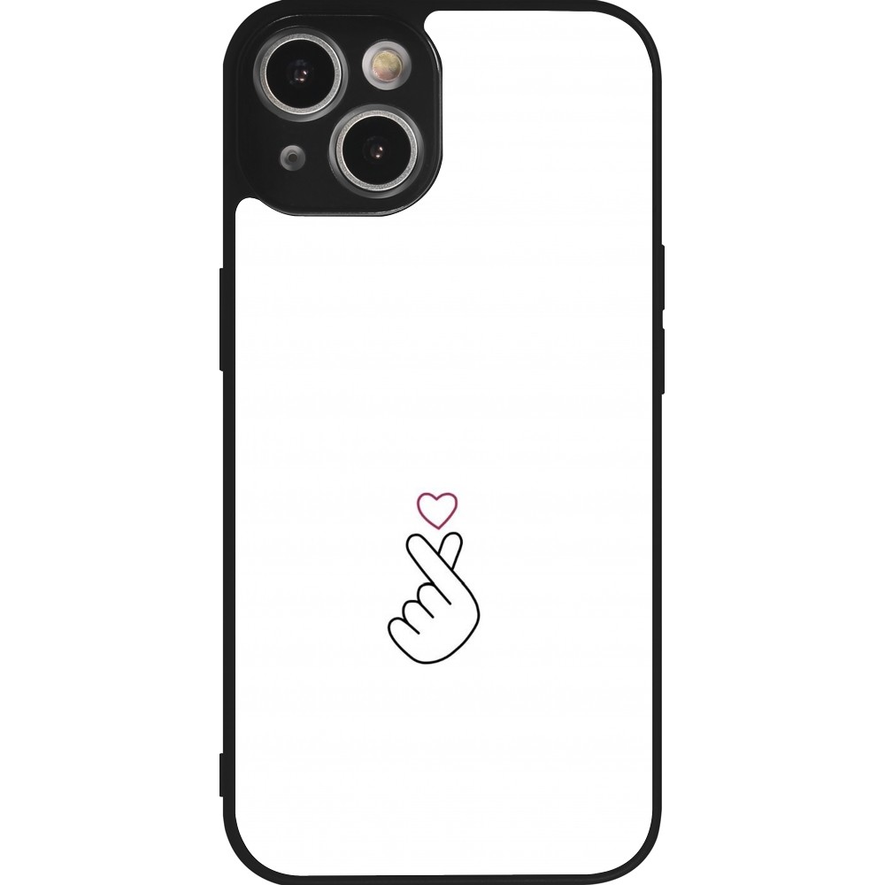 iPhone 14 Case Hülle - Silikon schwarz Valentine 2024 heart by Millennials
