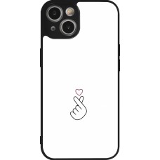 iPhone 14 Case Hülle - Silikon schwarz Valentine 2024 heart by Millennials