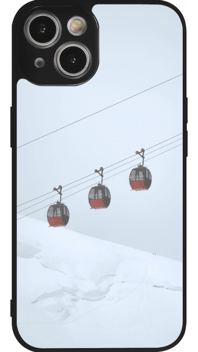 iPhone 14 Case Hülle - Silikon schwarz Winter 22 ski lift
