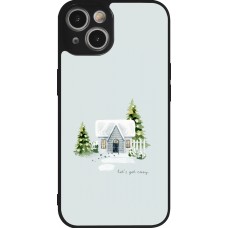 iPhone 14 Case Hülle - Silikon schwarz Winter 25 Cosy House
