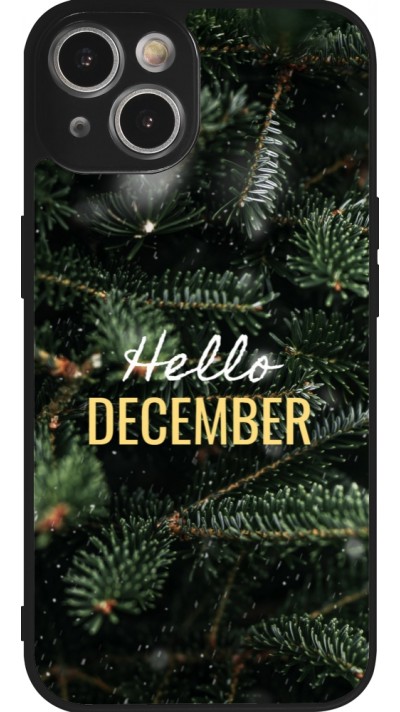 iPhone 14 Case Hülle - Silikon schwarz Winter 25 Winter hello december