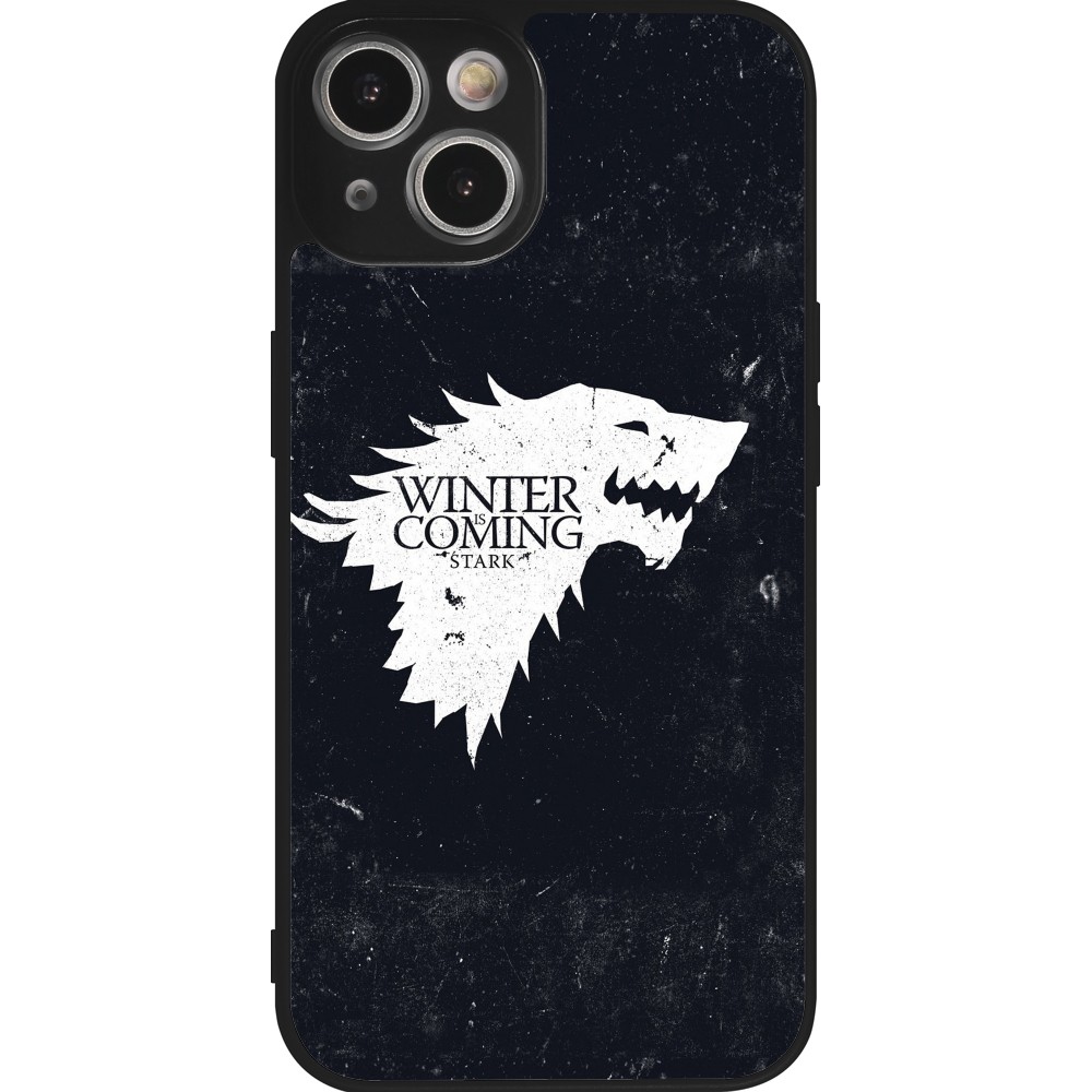 iPhone 14 Case Hülle - Silikon schwarz Winter is coming Stark