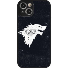 iPhone 14 Case Hülle - Silikon schwarz Winter is coming Stark