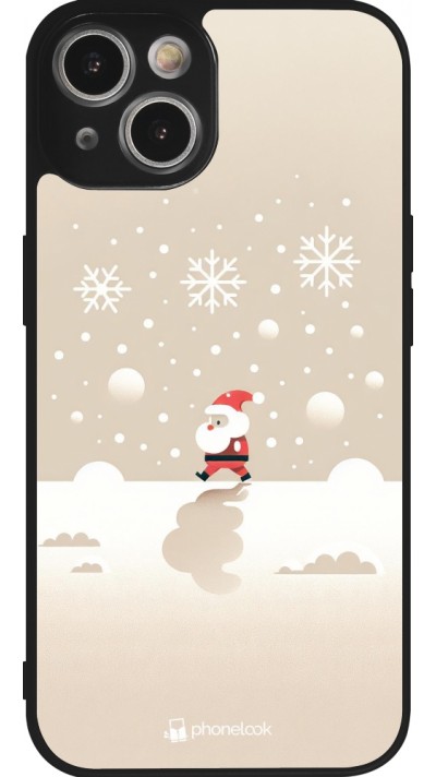 iPhone 14 Case Hülle - Silikon schwarz Weihnachten 2023 Minimalistischer Weihnachtsmann