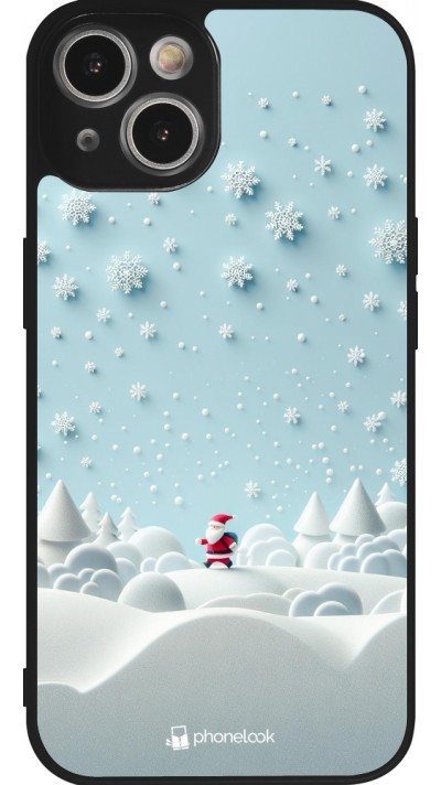 iPhone 14 Case Hülle - Silikon schwarz Weihnachten 2023 Kleiner Vater Schneeflocke