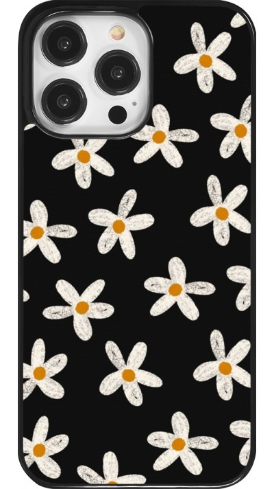 iPhone 14 Pro Max Case Hülle - Easter 2024 white on black flower