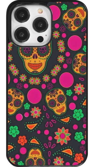 iPhone 14 Pro Max Case Hülle - Halloween 22 colorful mexican skulls