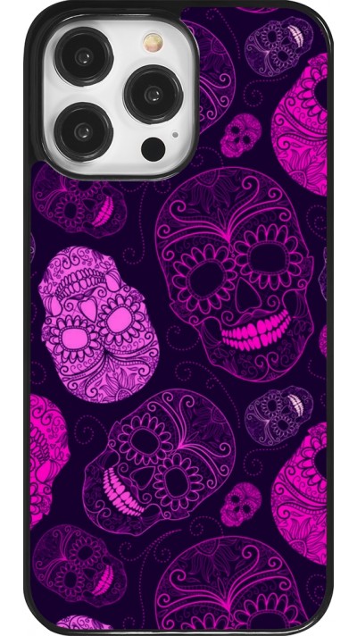 iPhone 14 Pro Max Case Hülle - Halloween 2023 pink skulls