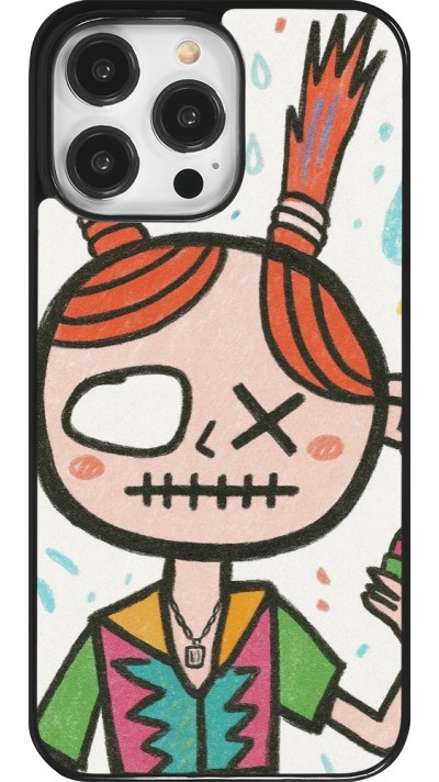Coque iPhone 14 Pro Max - Little Girl Sketch