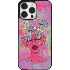 iPhone 14 Pro Max Case Hülle - Psychedelic pink mushroom