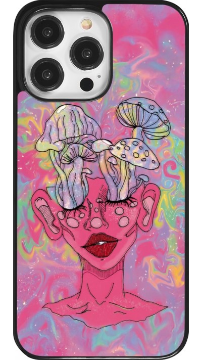 Coque iPhone 14 Pro Max - Psychedelic pink mushroom