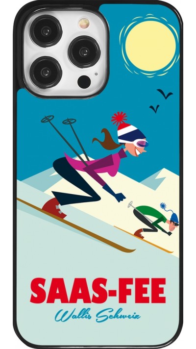 iPhone 14 Pro Max Case Hülle - Saas-Fee Ski Downhill