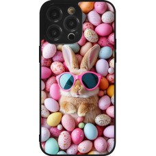 iPhone 14 Pro Max Case Hülle - Silikon schwarz Easter 2026 Rabbit fun