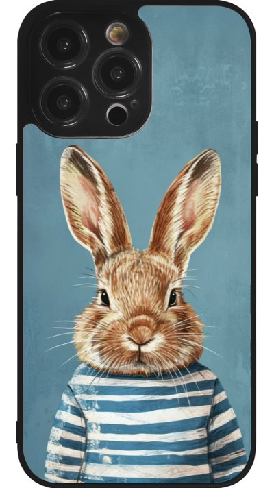 iPhone 14 Pro Max Case Hülle - Silikon schwarz Easter 2026 Rabbit navy