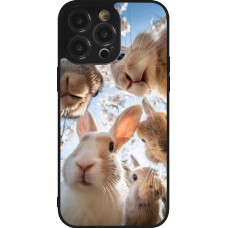 iPhone 14 Pro Max Case Hülle - Silikon schwarz Easter 2026 Rabbits
