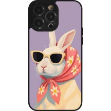iPhone 14 Pro Max Case Hülle - Silikon schwarz Easter 2026 Rabbit with scarf