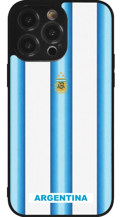 iPhone 14 Pro Max Case Hülle - Silikon schwarz Argentinien 2026 personalisierbares Fussballtrikot
