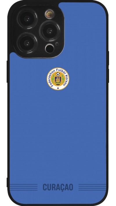 iPhone 14 Pro Max Case Hülle - Silikon schwarz Curaçao 2026 personalisierbares Fussballtrikot
