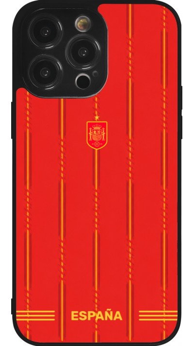 iPhone 14 Pro Max Case Hülle - Silikon schwarz Spanien 2026 personalisierbares Fussballtrikot