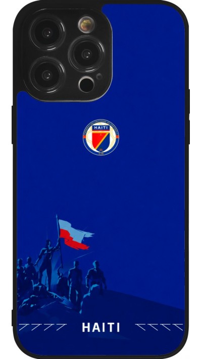 iPhone 14 Pro Max Case Hülle - Silikon schwarz Haiti 2026 personalisierbares Fussballtrikot