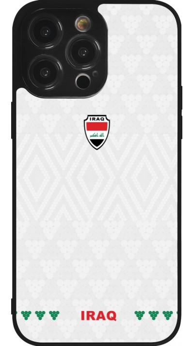 iPhone 14 Pro Max Case Hülle - Silikon schwarz Irak 2026 personalisierbares Fussballtrikot