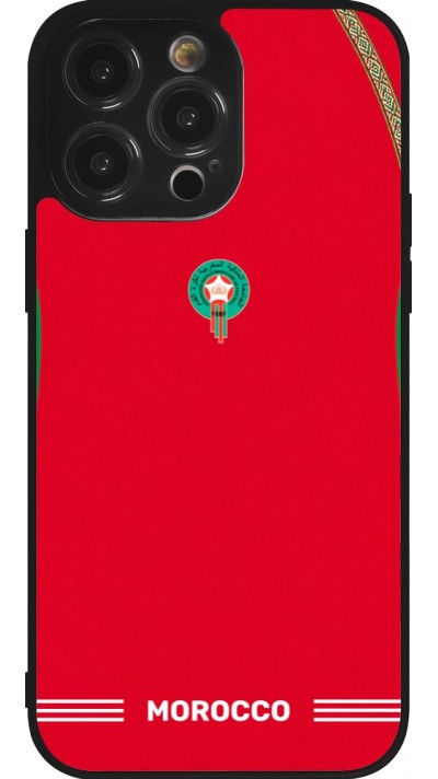 iPhone 14 Pro Max Case Hülle - Silikon schwarz Marokko 2026 personalisierbares Fussballtrikot