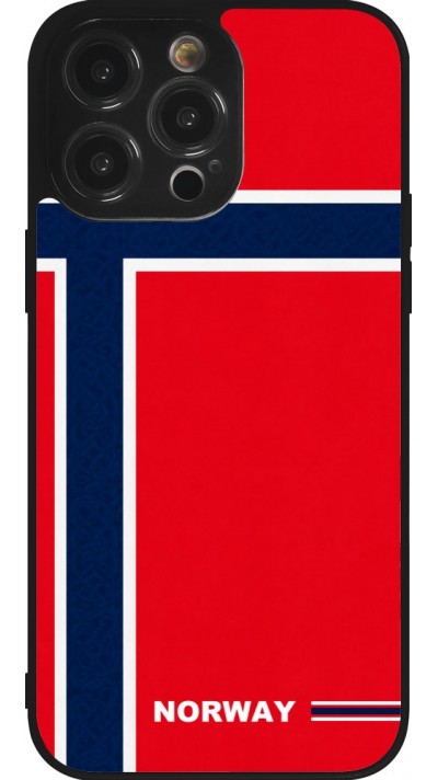 iPhone 14 Pro Max Case Hülle - Silikon schwarz Norwegen 2026 personalisierbares Fussballtrikot