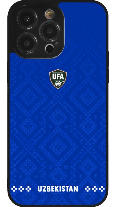 iPhone 14 Pro Max Case Hülle - Silikon schwarz Usbekistan 2026 personalisierbares Fussballtrikot