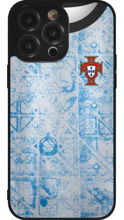 iPhone 14 Pro Max Case Hülle - Silikon schwarz Portugal Away personalisierbares Fussballtrikot