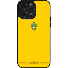 iPhone 14 Pro Max Case Hülle - Silikon schwarz Schweden 2026 personalisierbares Fussballtrikot