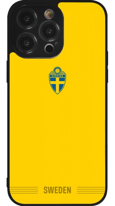 iPhone 14 Pro Max Case Hülle - Silikon schwarz Schweden 2026 personalisierbares Fussballtrikot